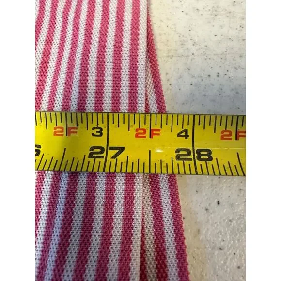 Vineyard Vines Polo Shirt Mens L Pink White Striped Whale Performance Pima A35 - Picture 6 of 6